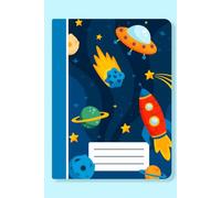 Outer Space Composition Notebook: Space Themed Composition Book for Kids | Cool Rockets and Planets Cover | Wide Ruled Line Journal for School & Writing