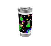 Outer Space Disco Alien UFO Cosmic Saloon Cactus Mushroom Stainless Steel Insulated Tumbler
