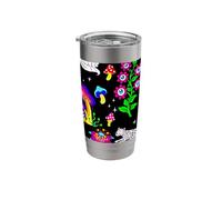 Outer Space Disco cat Alien UFO Leopard Mushroom Funky Stainless Steel Insulated Tumbler
