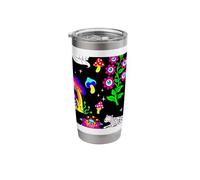 Outer Space Disco cat Alien UFO Leopard Mushroom Funky Stainless Steel Insulated Tumbler