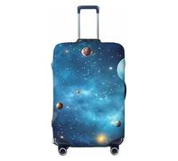 Outer Space Earth Surface Elastic Travel Luggage Cover Suitcase Protector, Print Suitcase Baggage Cover Anti-Scratch