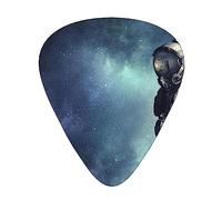 Outer Space Galaxy Astronaut Printed Triangle Guitar Picks 12 Pcs Novelty Guitar Plectrums for Bass, Electric, Acoustic Guitar