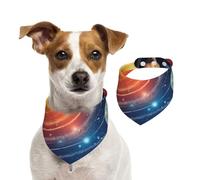 Outer Space Galaxy Solar System Dog Bandanas,Summer Bandanas for Dogs Washable Adjustable Dog Triangle Scarf Bibs Cute Pet Bibs for Medium Large Dogs Puppy and Cats Large