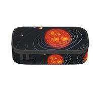 Outer Space Galaxy Solar System Large Pencil Case for Girls and Boys, Aesthetic Pencil Bag with Multi Compartments for Adults, Office Stationary Organizer Practical for Kids Teenage Women Men