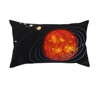 Outer Space Galaxy Solar System Print Body Pillow Cover With Zipper Closure, Super Soft And Cozy Fuzzy Fleece Body Pillowcase