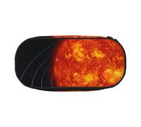 Outer Space Galaxy Solar System Print Pencil Case Stationery Tool Office Supplies Unisex Accessory Suitable Any Occasion, Black, One Size, Cute