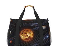 Outer Space Galaxy Solar System Printed Travel Duffel Bag, Large Capacity Carry On Hand Luggage Weekend Bag for Women Men Gym Weekend