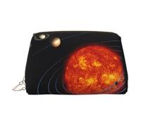Outer Space Galaxy Solar System Toiletry Pouch, Travel-Friendly Makeup Organizer for Makeup Brushes, Lipsticks