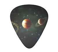 Outer Space Galaxy Universe Printed Guitar Picks,12 Pack Personalized Guitar Picks For Bass Acoustic Guitar Electric Guitar Includes 0.46mm/0.71mm/ 0.96mm