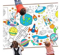 Outer Space Giant Coloring Poster, 72 x 30 Inches Large Space Themed Coloring Poster&Table Cover Outer Spaces Activity Drawing Paper Tablecloth for Home Classroom Party Supplies Decorations