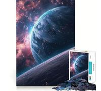 Outer Space Jigsaw Puzzles for Adults1000 Pieces Recall Upgrade Peaceful Time Tight Cut Santa Wish List (50x75cm)