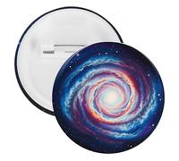 Outer Space Nebula Gas Cloud Badge Metal Round Pins, Lightweight Brooch for Backpack, Fashion Button Pins Badge for Shirts, Jackets, Shawl Coat, Unisex, 20PCS, Tinplate, metal round pins