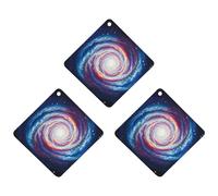 Outer Space Nebula Gas Cloud Car Air Freshener, 3 Pcs Rhombus Hanging Air Freshener Cards, Long Lasting Fragrance Scented Cards for Car, Home, Office Black-style