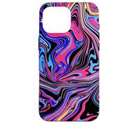 Outer Space Pink Blue Black Abstract Swirl Art Pattern Case for iPhone 16 Pro Max