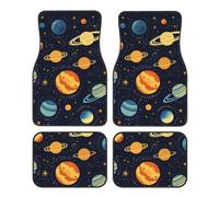 Outer Space Planet Car Mats 4 Pieces Solar System Universal Floor Car Mats Non-Slip Vehicle Carpet for SUV Van Truck Sedan