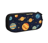 Outer Space Planet Pencil Case for Boys Girls Solar System Large Pen Bag Desk Stationery Organizer Pencil Pouch for School Office Zippered Makeup Bag