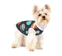 Outer Space Planet print Tshirts for Small Dogs Dog's Fashion Shirt Breathable Sleeveless Shirts for Small Dogs