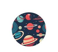 Outer Space Planets Hanging Air Freshener Set, Round Lavender Fragrance Cards For Auto Interior, 10/24 Cards Pack