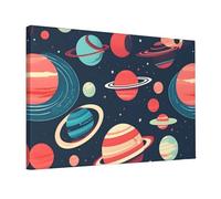 Outer Space Planets Painting 12x18in Home Decoration Living Room Bedroom Kitchen Bathroom Guest Room Office