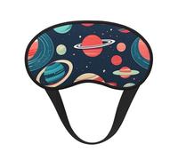 Outer Space Planets Print Adults Kids Eye Mask for Travel Face Cover Home Hotel Airplane Camping Sleep Aid