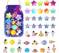 Outer Space Reward Jar for Kids Bulletin Board Reward Chart Set Galaxy Toddlers Potty Training Reward Jar Positive Behavior Chart for Classroom Decor Responsibility Management Tool Supplies