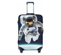 Outer Space Rocket Astronaut Cosmic Planet System Elastic Travel Luggage Cover Suitcase Protector, Print Suitcase Baggage Cover Anti-Scratch