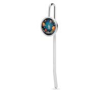 Outer Space Rocket Astronaut Metal Bookmark 1.2" Personalized Book Marks Hook Funny Bookmarks for Women Men Cute Bookmark for Teachers Friends Reading Cool Book Marker Book Lover Gifts