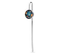 Outer Space Rocket Astronaut Metal Bookmark 1" Personalized Book Marks Hook Funny Bookmarks for Women Men Cute Bookmark for Teachers Friends Reading Cool Book Marker Book Lover Gifts