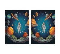 Outer Space Rocket Astronaut Passport Holder Passport Wallet PU Leather Passports Protective Cover Slim Travel Accessories