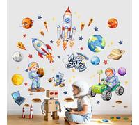 Outer Space Rockets Wall Stickers Astronauten Planeten Car Wall Decals