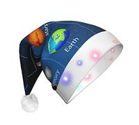 Outer Space Solar System Christmas Hat,Led Christmas Hat For Adult For Christmas Party Costume Accessory