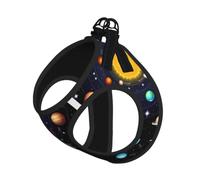 Outer Space Solar System Pet Leash Vest For Small Dogs Cats Reflective Adjustable Soft Outdoor Walking Hiking Training