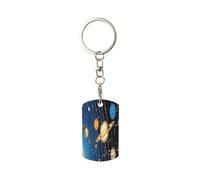 Outer Space Solar System -Print Custom Metal Keychain for Gifts, Personalized Engraved Design, Rust-Proof & Washable (1-Piece).