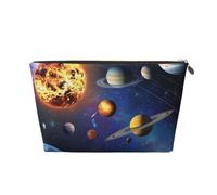 Outer Space Solar System Printed Travel Toiletry Bag - Handbag Organizer, Purse Organiser Insert Handbag,Inner Storage Bag in Bag with Zipper Bag