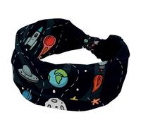 Outer Space Solay Rocket Earth Wide Headbands for Women, Non Slip Sports Hair Bands, Stretchy Head bands, Fahion Wide Headband for Yoga, Workout, Daily