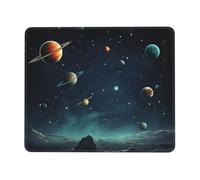 Outer Space Starry Sky Mouse Pad with Stitched Edge, Comfortable Mouse Pads with Non-Slip Rubber Base Gaming Mouse Mat Washable Mousepads Computers Laptop Desk Accessories for Office 8.3 x 10.3 in