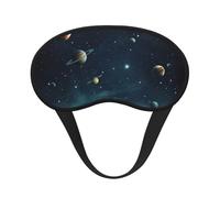 Outer Space Starry Sky Sleep Mask for Side Sleeper Soft Breathable Sleeping Eye Mask Blackout Silk Eye Sleep Shade Cover with Elastic Strap Night Blindfold for Women Men Travel Nap