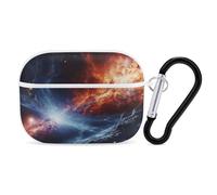 Outer Space Stars AirPod Pro Case, Anti Scratch Hard PC Cover with Keychain, AirPod Pro 2nd/1st Case Accessories for Women Men, White-Style