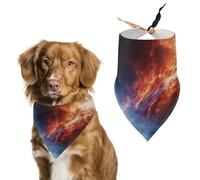 Outer Space Stars Dog Bandanas for Feeding Grooming, Triangle Pet Bibs Washable Pets Scarf for Cats & Dogs