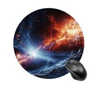 Outer Space Stars Round Mouse Pad 7.8 Inch, Portable Gaming Mouse Mat with Non-Slip Rubber Base & Smooth Surface, Waterproof Mousepad for PC, Laptop, Computer, Office, Home