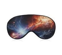 Outer Space Stars Sleep Mask for Women Men, Soft Eye Mask with Adjustable Strap for Sleeping, Light Blocking Travel Blindfold for Nap Comfortable Eye Cover for Home Office