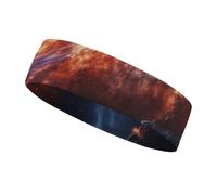 Outer Space Stars Sports Sweatband 15" Polyester Hairband Absorbent Quick-Dry Headband for Running, Yoga