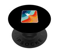 Outer Space Traveler Spaceman Retro Vintage Rocket Ship PopSockets Adhesive PopGrip