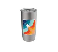 Outer Space Traveler Spaceman Retro Vintage Rocket Ship Stainless Steel Insulated Tumbler