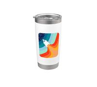 Outer Space Traveler Spaceman Retro Vintage Rocket Ship Stainless Steel Insulated Tumbler