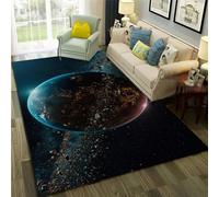 Outer Space Universe Landscape 3D Printed Soft Playroom Rug 200 X 300 Cm - Low Pile Non-Slip Area Rug - Home Decor Door Mat - Stain Resistant - Low Pile, Non-Shedding - Polyester - Easy /6896077998925