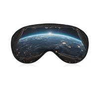 Outer Space Views from The Spaceship Eye Mask for Women & Men, Breathable & Adjustable Eye Cover, Ultra Soft Sleep Mask, Lightweight Travel Blindfold for Airplane, Nap, Night Sleeping