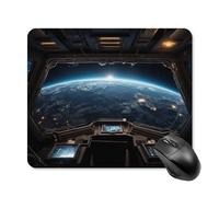Outer Space Views from The Spaceship Mouse Pad Non-Slip & Waterproof Mousepad for Desk, Ultra Thin Rectangle Mouse Mat for Office, Gaming, 25 * 30cm