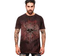 Outer Vision Viking Skull Man's T-Shirt T-Shirt dark red XXL