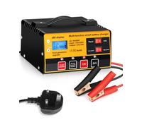 Outerman Car Battery Charger,12AMP-12V/24V-8.5AMP Smart Automatic Battery Charger,High/Low Power Trickle Charger Battery Maintainer,for Car Motorcycle Lawn Mower Marine